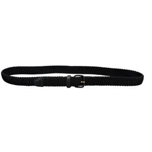 Maus & Hoffman Black Elastic Hand Chorded Calfskin Buckle Belt Men 40”